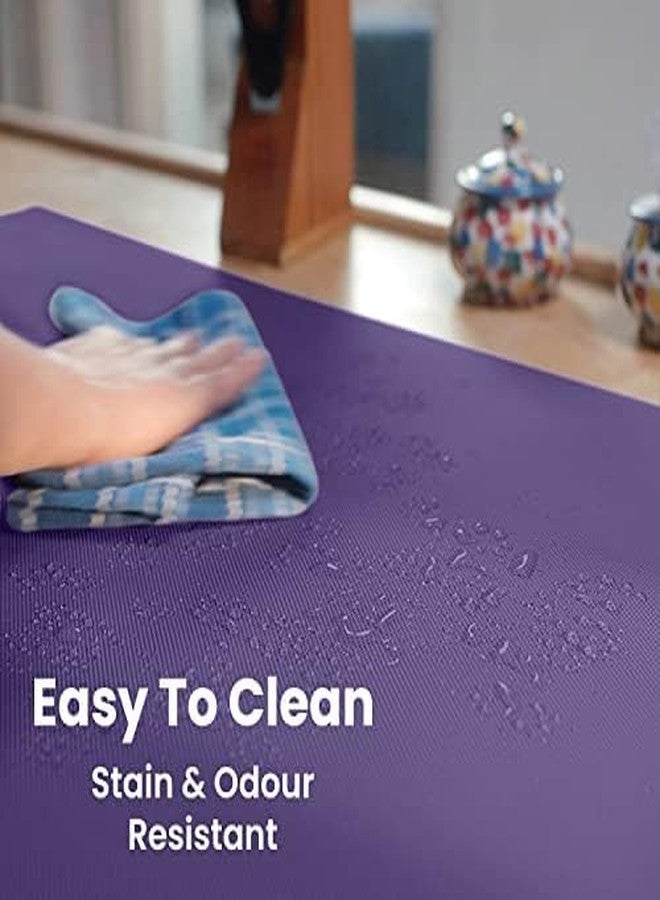 إيلاستبرو حصيرة إيلاست برو (60 سم × 10 م) أرجوانية اللون مصنوعة من مادة EVA آمنة غذائياً ومضادة للانزلاق للثلاجة والمطبخ والأدراج وبطانة الرفوف والطاولة (نسيج ماسي، أرجواني) - Image 5